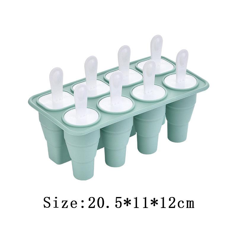 Разноцветная складная силиконовая форма для мороженого на 6/8 ячеек, набор для изготовления коробок для мороженого, шоколадных конфет, желе, мыла и свечей