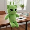 Stuffed Animal Kitten Plushie Dolls Green Space Cat Plushie Alien Cat Plush Toy  for Friends