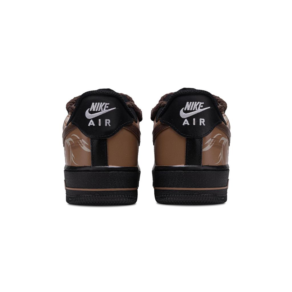 Nike Air Force 1 Вступая в Новое Путешествие Устойчивые к истиранию Низкие Кеды для Скейтбординга Унисекс Черный Коричневый CW2288-001(Команда691--)