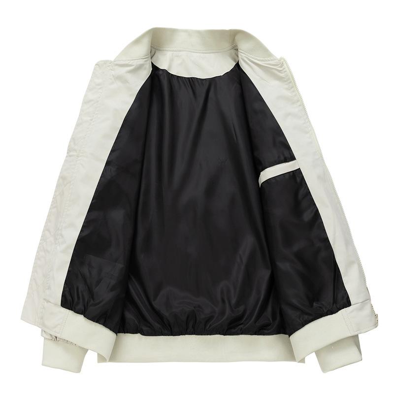 Men's Casual Jacket Spring and Autumn New Stand-up Collar Trendy Baseball Jersey Short Trench Coat Men's Clothing