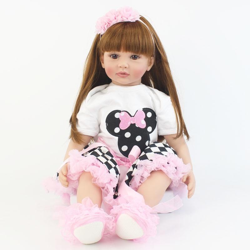 BZDOLL 60 см оригинальная силиконовая кукла реборн, игрушки, виниловая принцесса для малышей, живая Bebe для девочек, Bonecas, детский подарок на день рождения