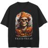 Streetwear Halloween Element Graphic Black T-Shirt Cotton Unisex Tops Tees Summer Short Sleeves T Shirt