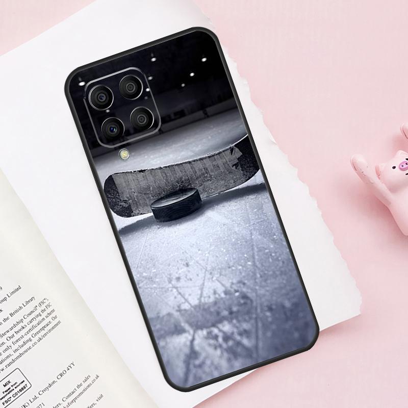 Hockey Stick and Puck For Samsung Galaxy M31 M32 M12 M52 M13 M33 M53 M11 M51 M15 M55 M14 M34 M54 M30s M20 Case