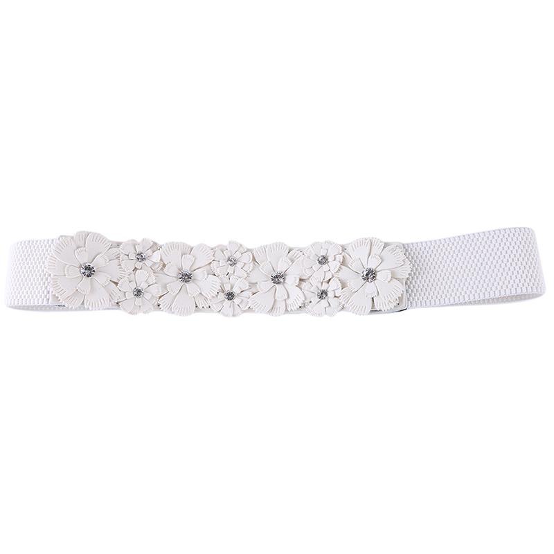 Women's Fashion Flower Elastic Belt Adjustable Belts