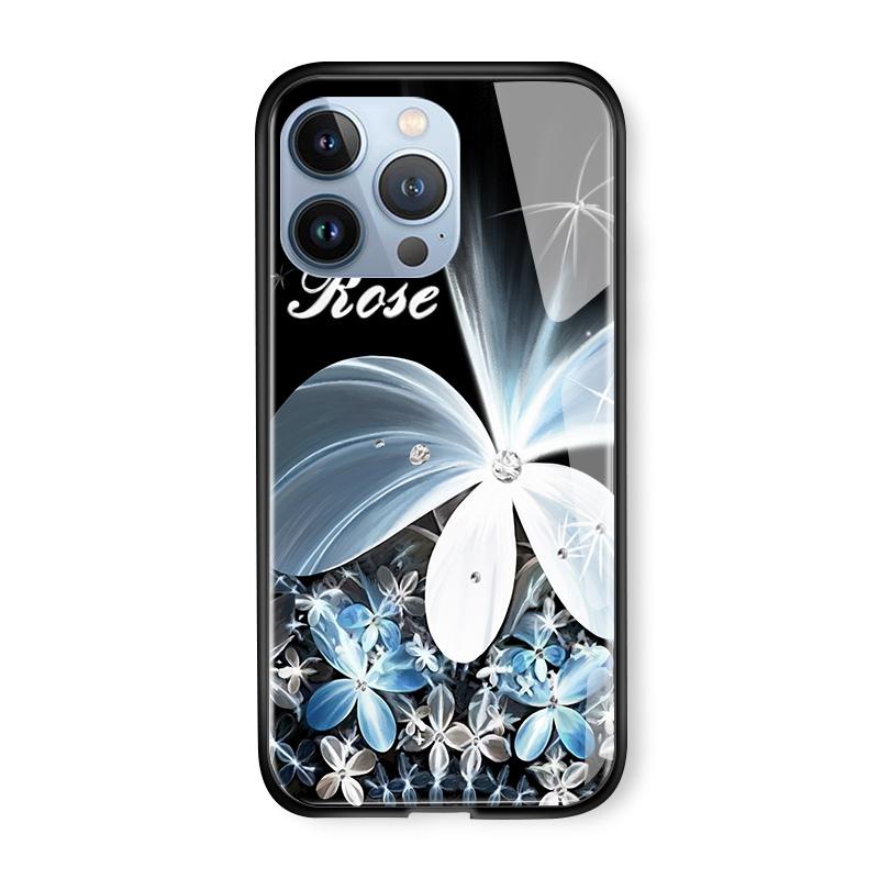 Чехол для телефона из закаленного стекла для iPhone 11 12 13 14 15 16 17 Redmi 10 12 14C Note10 Note14 Xiaomi 11Lite PocoC75 Мягкий край Ударопрочный Гладкий чехол