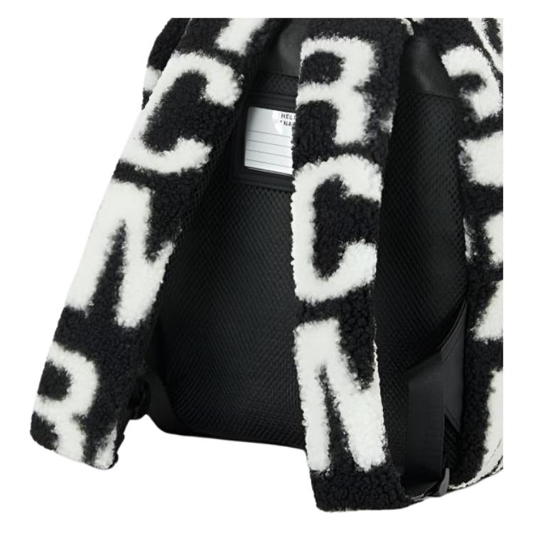 Marc Jacobs The  Fleece Letter Print Polyester Backpack Women Backpack Black JVV1712736391498