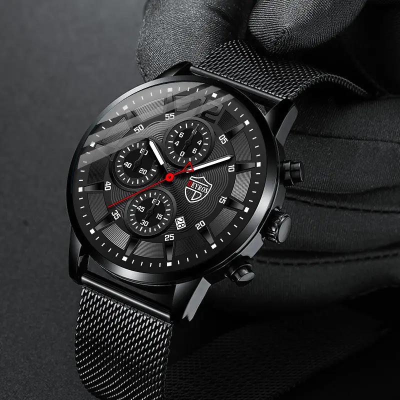 1 шт./4 шт./компл. модные мужские кварцевые часы с календарем для деловых людей, набор наручных часов и браслетов, подарки на день отца