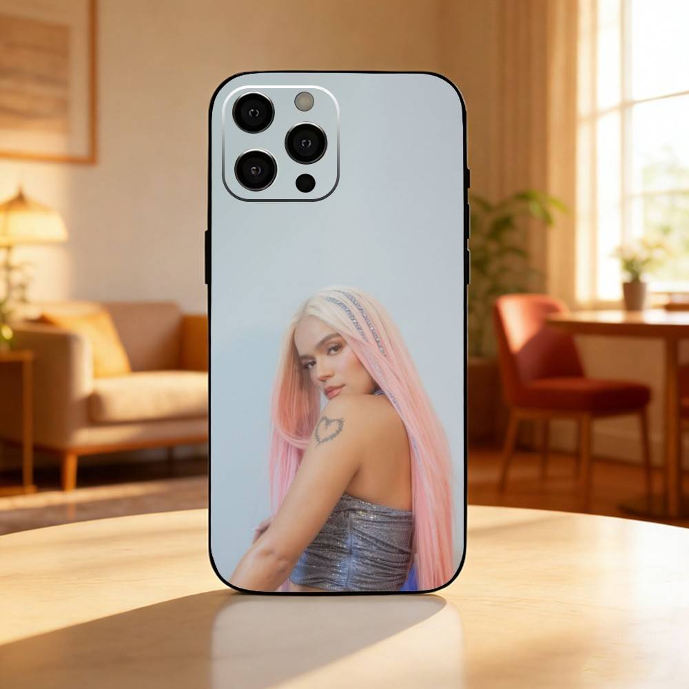 K-Karol G Amargura Чехол для телефона для iPhone17,16,15,14,13,12 Plus,Max Мягкий силиконовый черный чехол