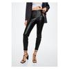 Leather Look Legging With Slits On The Legs
