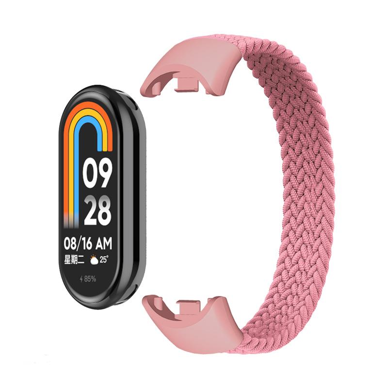 Плетеный Solo Loop для Xiaomi Mi Band 8 9 Аксессуары для ремешка Эластичные нейлоновые ремешки для часов Замена correa bracelet для Miband 8 NFC