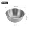 1 шт. Салатник из нержавеющей стали серебристый, миска для риса, лапши ламян, кухонная посуда, контейнер для еды, уличная посуда