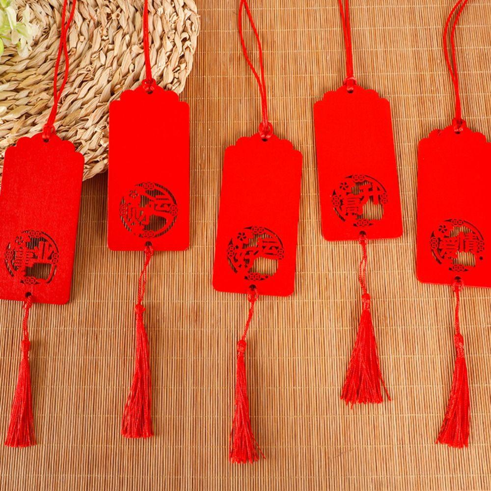Good Luck Wood Blessings Cards Pray for Blessings Chinese New Year Pendants Family Friends Couples