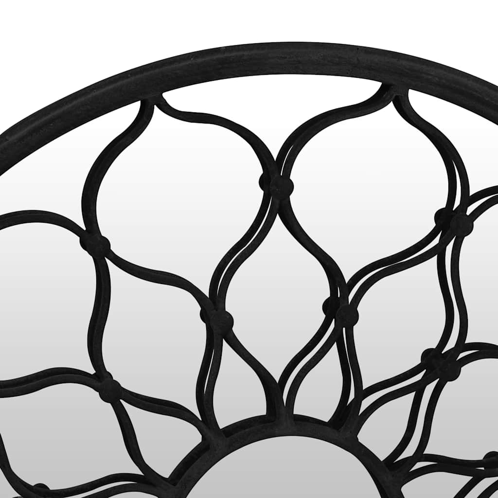 Garden Mirror Black 40x3 cm Iron Round