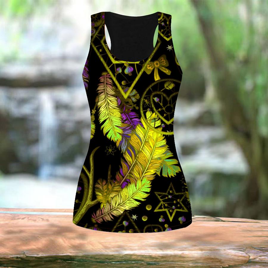 3D оранжевый колокольчик ветра с принтом перьев для женщин для тренировок, йоги, тренажерного зала, летние спортивные рубашки с принтом, жилеты больших размеров