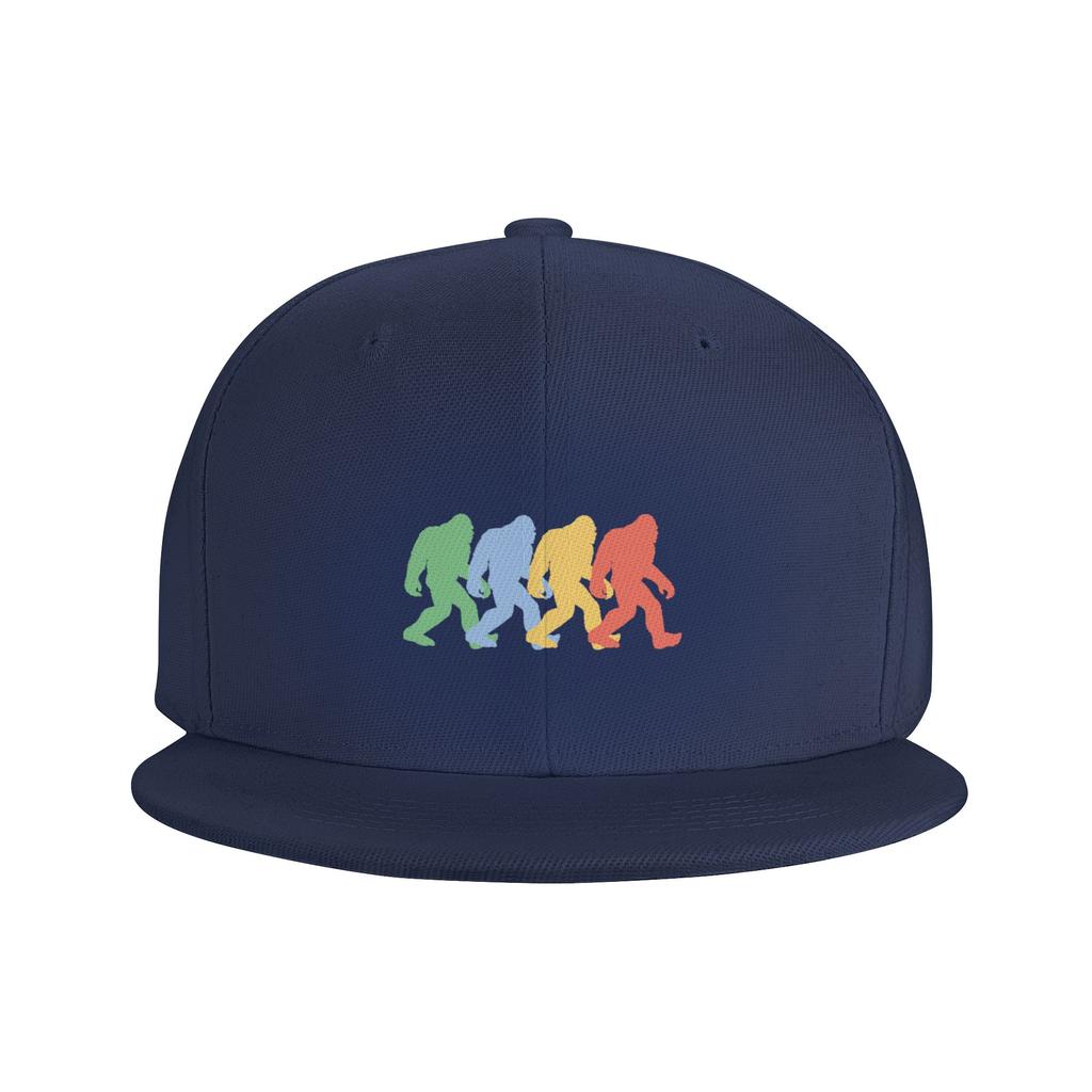 Красочная плоская кепка Bigfoot Monster в стиле хип-хоп, бейсбольная кепка для папы, классическая регулируемая повседневная спортивная шляпа унисекс, женская кепка, повседневная