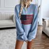 Diyun 2024 Autumn/Winter Women's Yarn-Dyed Independence Day Long-Sleeve Casual Sweater