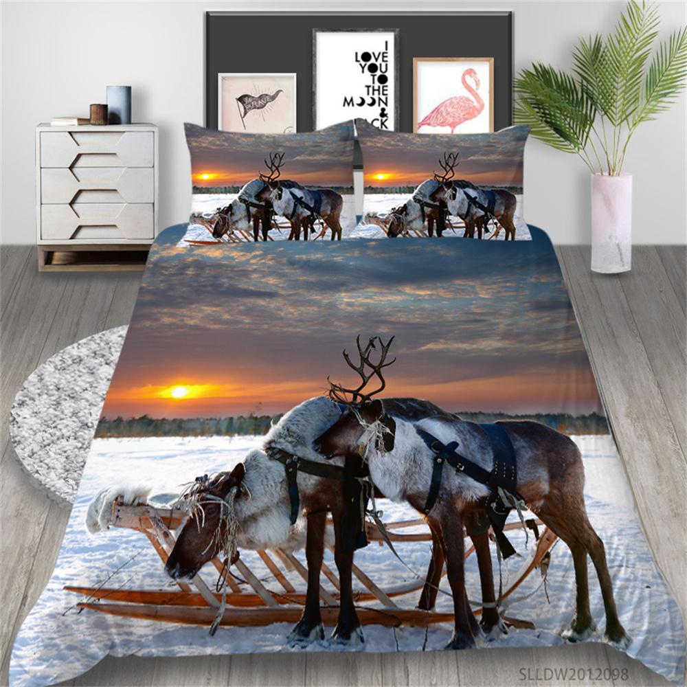 Лидер продаж, комплект пододеяльников с оленем, крутое домашнее постельное белье, домашние животные, картина, постельное белье, костюм для мужчин и мальчиков, роскошные покрывала, модные комплекты постельного белья