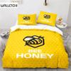 3D Printed Cartoon Bee Bedding Set,Duvet Cover Comforter Bed Set Quilt Cover Pillowcase,King Queen Twin Size Boys Girls Adults