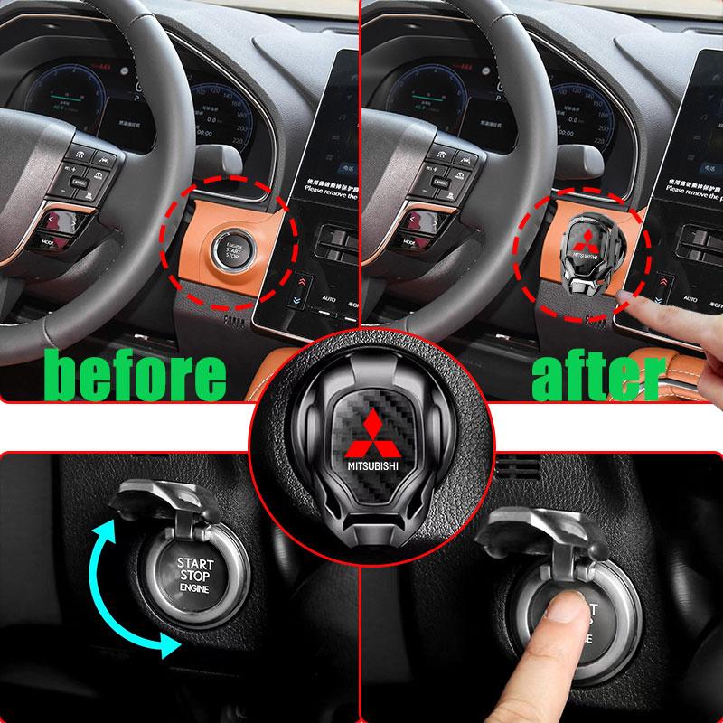Car One-click Start Interior decoration AUTO start button For Mitsubishi outlander Sport Mirage Eclipse cross Pajero ASX Lancer NH9