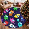 Among Us Pattern Round Rug, Indoor/Outdoor Mat, for Picnic, Gameroom, Bedroom, Office, Living Room, Home Decor Carpet, Birthday Gift