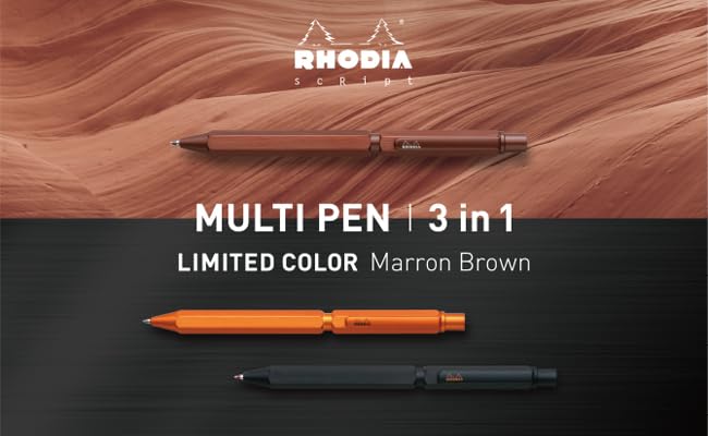 Rhodia Ручка шариковая ручка Maron 2 цвета механический карандаш алюминиевый корпус обработка волосяной линии роторного типа RHODIA SCRIPT cf9348 многофункциональная "Script