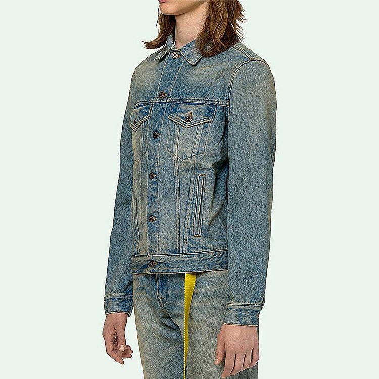 OFF WHITE Джинсовая куртка с аэропортовой лентой OMYE005S203860037388