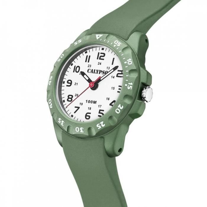 Montre Enfant - CALYPSO - K5821/2 - Résine Verte - Étanchéité 10 Atm - Analogique