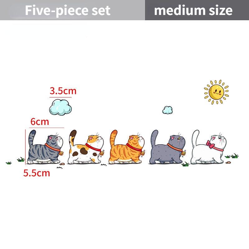 New Cute Cartoon Cats Car Sticker Funny Animal Styling Waterproof Stickers Decoration Car Body Home Window Creative Decals Decor