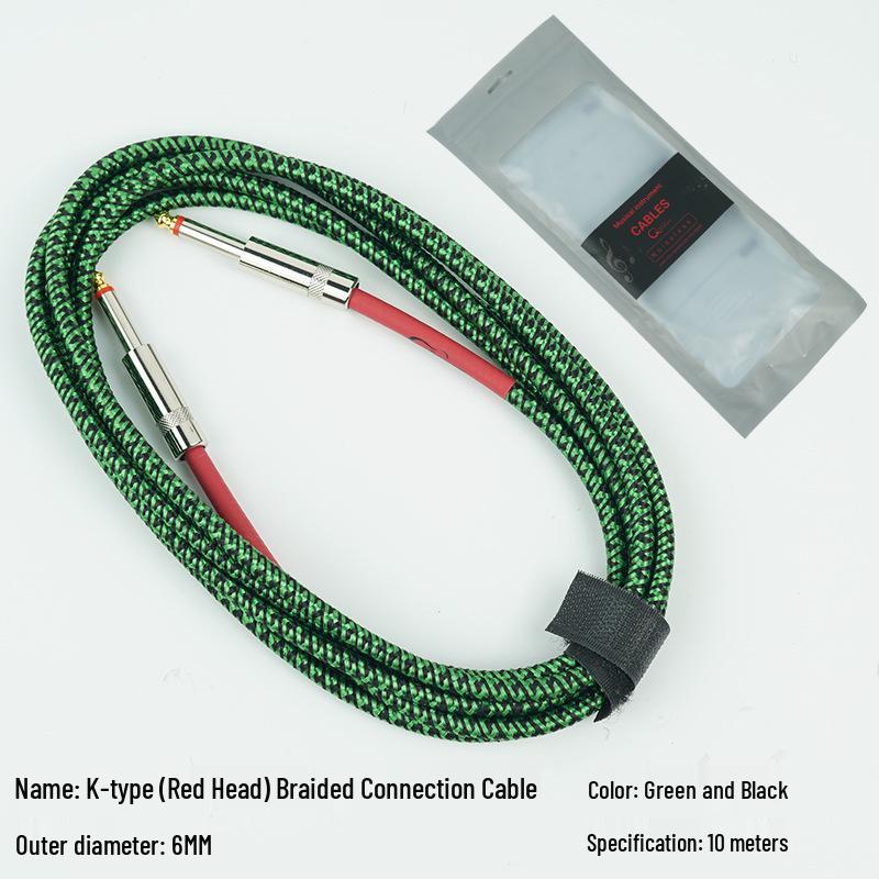 Noise Reduction Electric Guitar Cable - 3m, 6m, 10m Options: Bass Series & Effect Pedal Connection