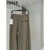 Zaprha 2025 New Arrival Double Pleated Loose Slack Feeling Plaid Idle Style Mop Women's Casual Pants 1255424