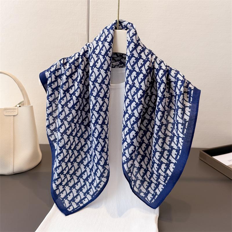 Горошек Стиль Елочка Узор Хлопок И Лен Маленький Квадратный Шарф Шелковый Шарф Имитация Бархата Головной Платок Шаль Шарф для Защиты от Солнца Женский Шарф