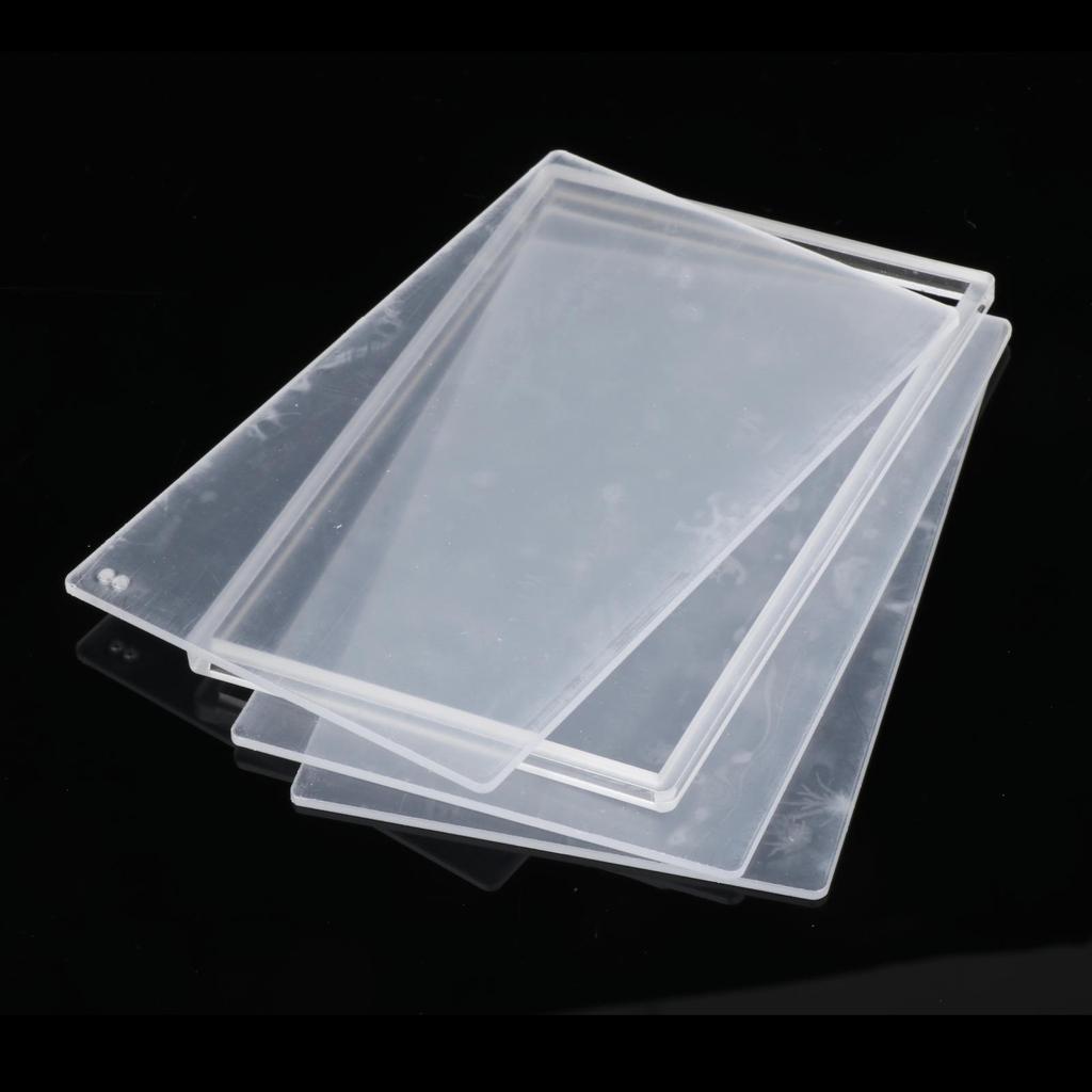 4Pcs DIY Acrylic Quicksand Plates Liquid Hand Making Craft Office Durable