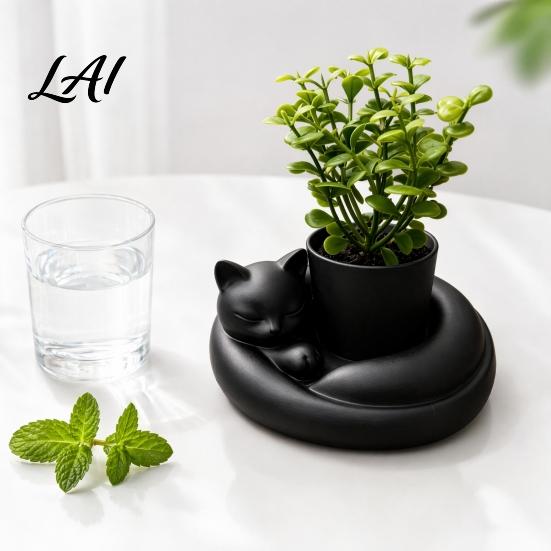Home Garden Decor Gift 3D Printed Succulents Planter Creative Mini Flower Pot with Artistic Sculptural Design Desktop Plant Small Desk for