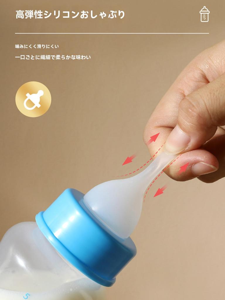 REYLNXR Бутылочка для котенка с силиконовой и полипропиленовой соской, легко моющаяся и для маленьких животных, набор, 150 мл, соски, ударопрочная, чистая, герметичная, (синий)