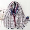 Fashion Bright Striped Line Tassel Viscose Shawl Scarf Lady High Quality Wrap Headband Bufandas Muslim Hijab Sjaal 180*90Cm