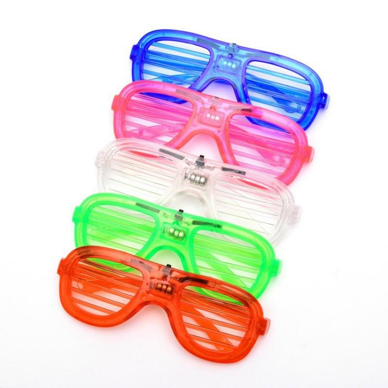 LED Light-Up Louver Glasses - Flashing Party Accessories for Disco & Bar Events