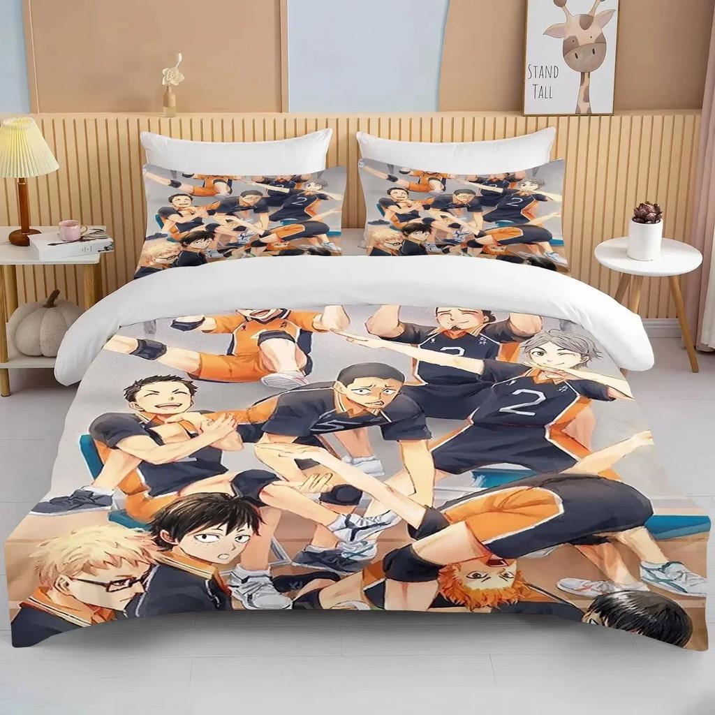 Одеяло Новые 3D Комплекты Постельного Белья Haikyuu Мультяшное Одеяло Постель Аниме Наволочки Комплекты Постельного Белья для Взрослых и Детей Домашний Текстиль