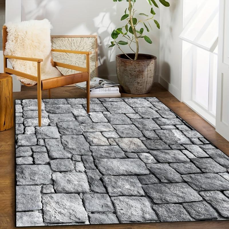 Stone Brick Wall Pattern Area Mat Mat for Mat for Entryway Bedroom Living Room Dorm Game Room Office Rugs for Living Room Decor