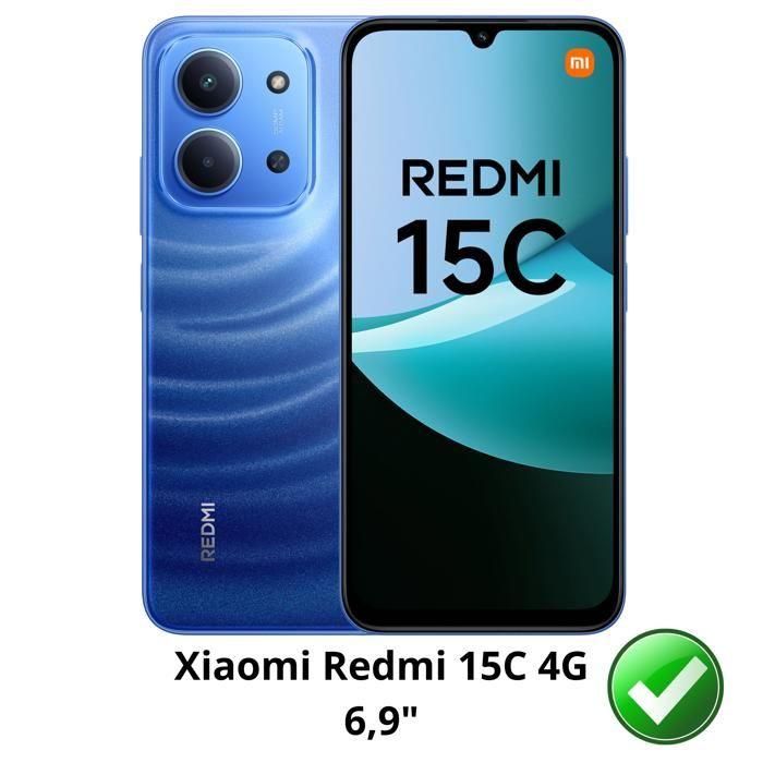 Coque et tour de cou pour Xiaomi Redmi 15C 4G - Protection TPU Souple Transparent Cordon universel réglable Noir Phonillico®