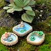 1Pc Resin Moss Micro Landscape Ornaments Lotus Pool Mix Size Fairy Garden Decor