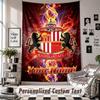 Wall Hanging Tapestry With Custom Name & Text, Sunderland FC Decorative Tapestry For Bedroom