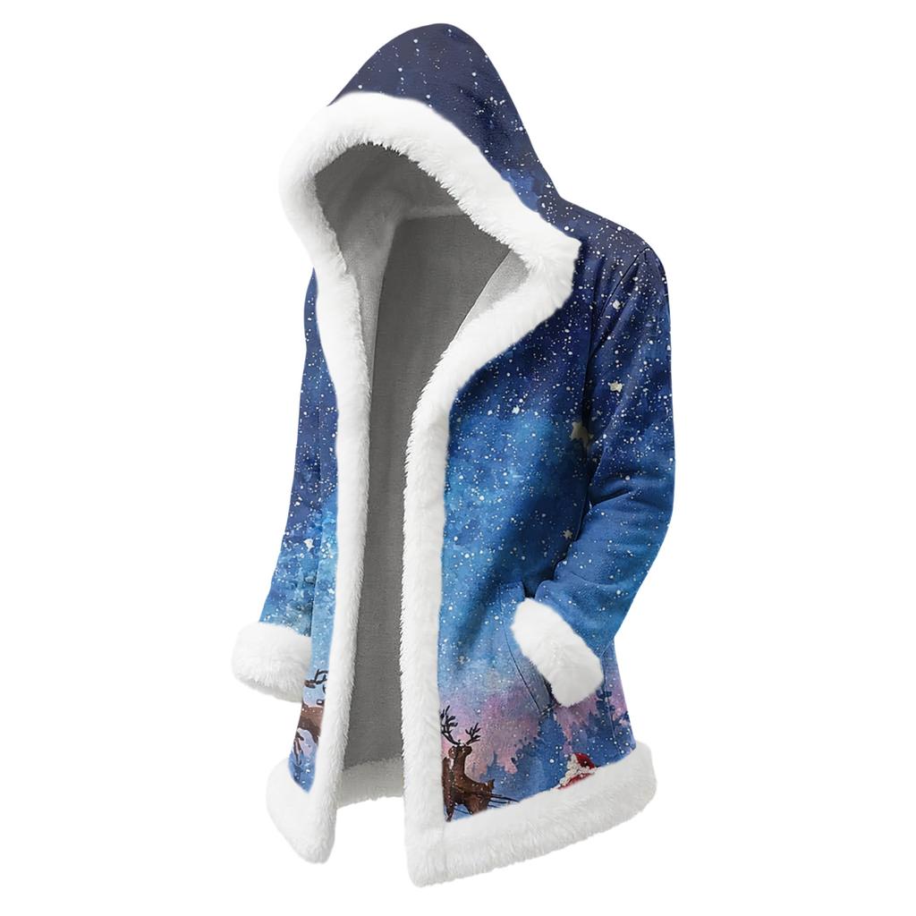 Мужская повседневная куртка с рождественским принтом