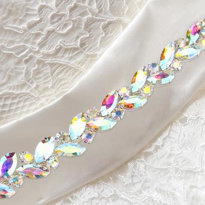 1 ярд, экологически чистое стеклянное ремесло, многофункциональное украшение с цепочкой из стразов, украшение для сумки, швейные поделки