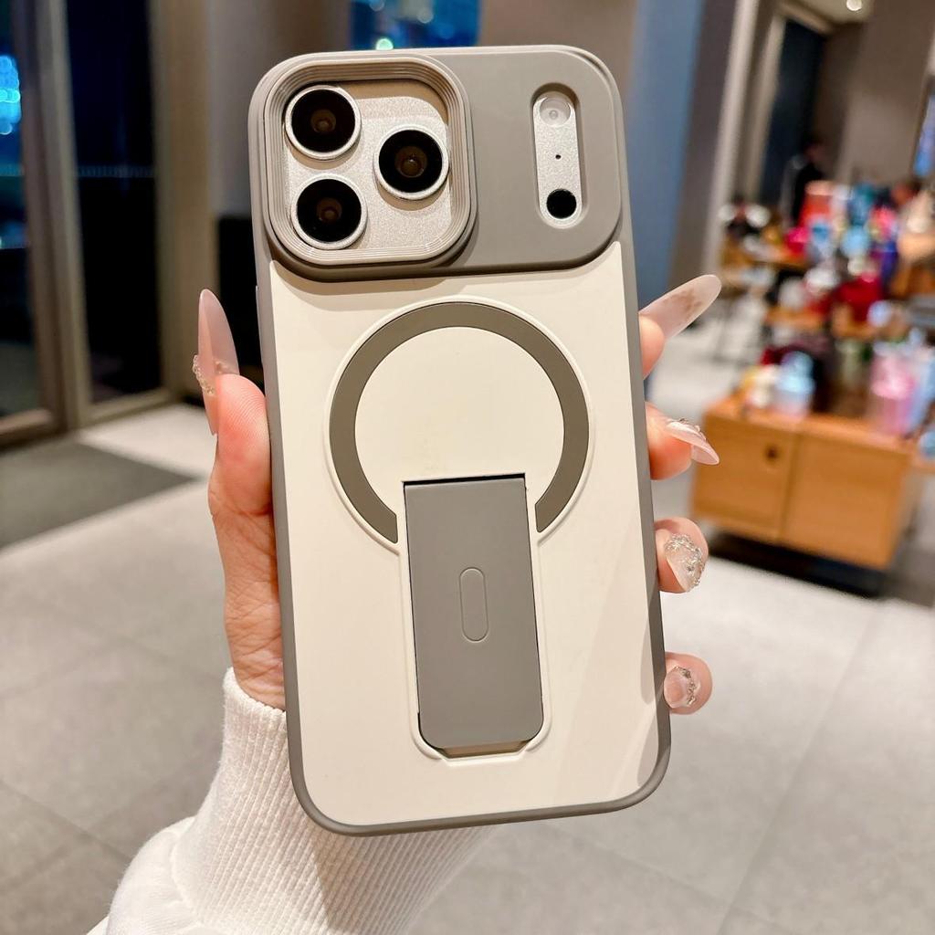 Магнитный матовый чехол для телефона для iPhone 17 Pro Max, ударопрочный, со встроенной подставкой, совместим с iPhone 11.