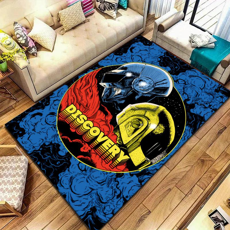 Daft Punk Carpet Rug for Living Room Bedroom Home Sofa Decoration,Kids play Nonslip Floor Mat