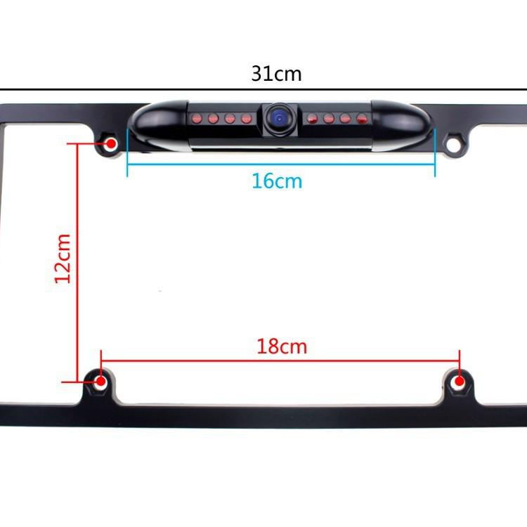 High-Definition Infrared Night Vision Rearview Camera with US License Plate Frame