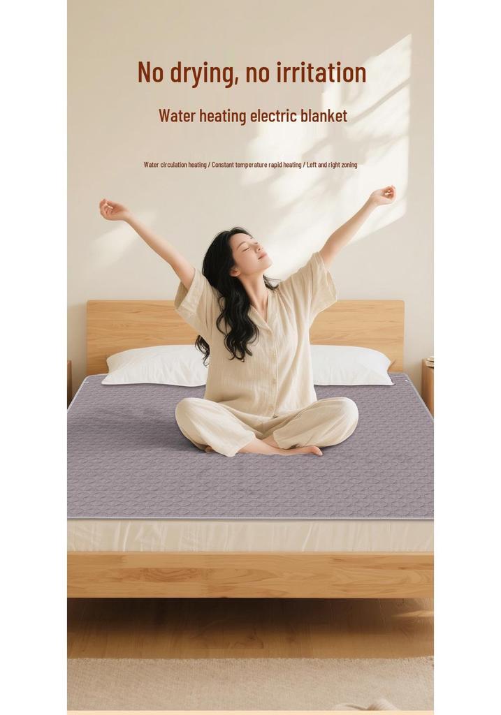 Smart Electric Heating Blanket with Dual Control & Dehumidification for Home - Dust Mite Removal, Water Heating, Constant Temperature