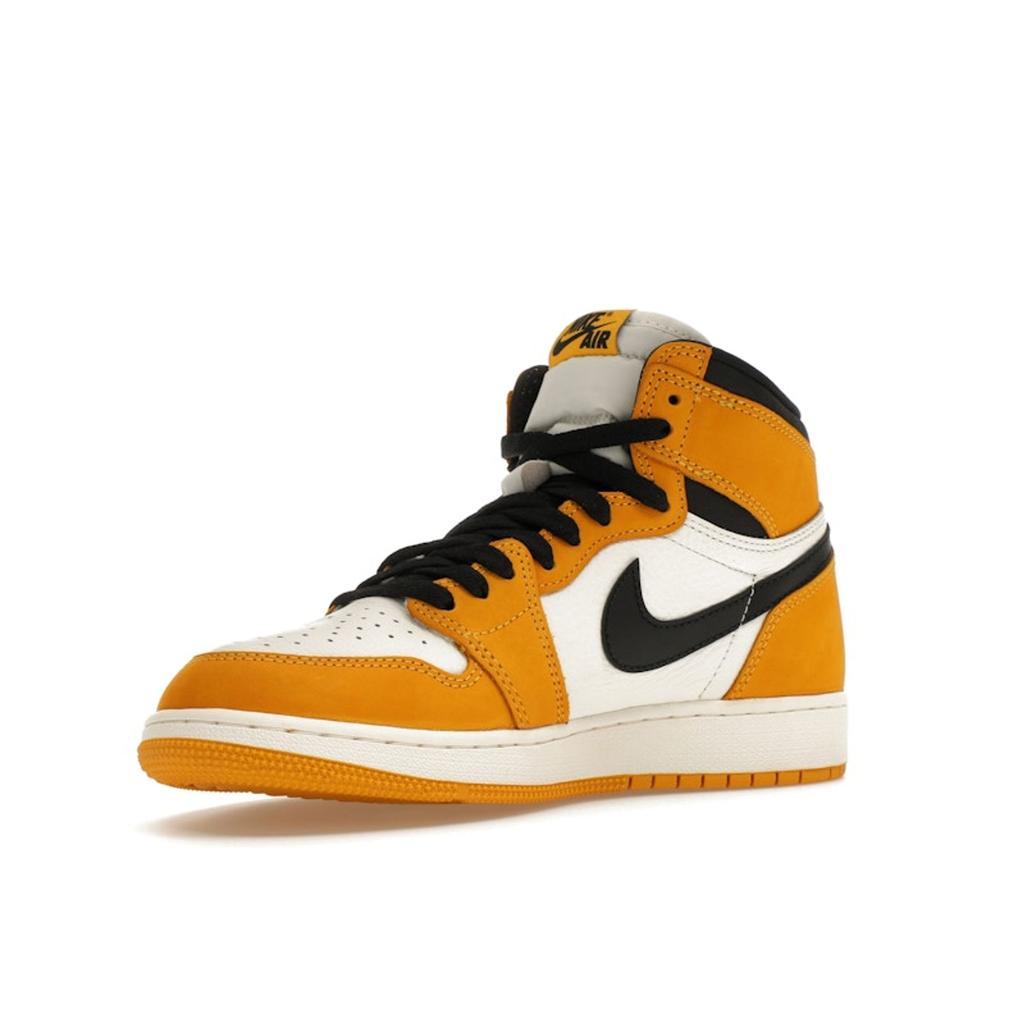 Детские кроссовки Air Jordan 1 Retro High OG GS Yellow Ochre Black Sail FD1437-701