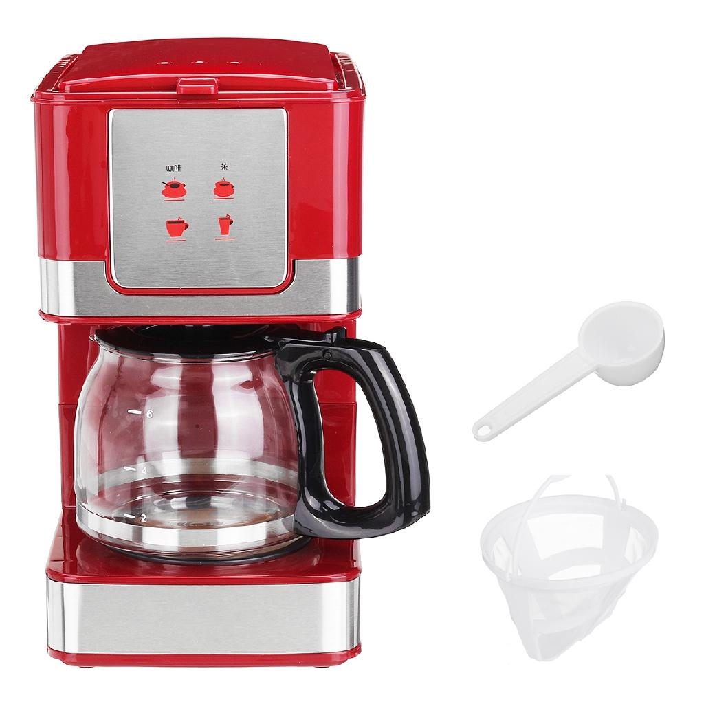 600ML 6 Cups Coffee Tea Machines Household Office American Style Drip Tea/Coffee Making Machine Coffee Machine 550W