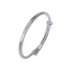 S999 Chinese Zodiac Tiger Sterling Silver Simple Stroke Bracelet with A Fashionable and Personalized Parent-child Style
